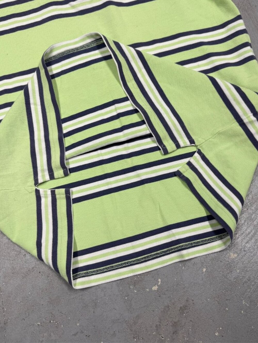 Lacoste Polo Shirt Striped Pique Cotton Short Sleeve Green Small - Picture 5 of 5